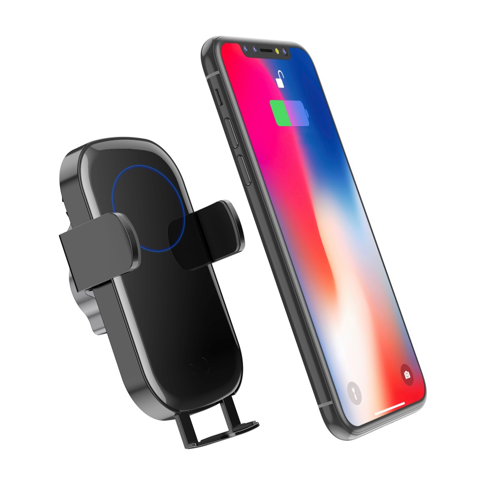 Qi Wireless car charger with sucker with automatic adjustment - TECHLY - I-SMART-WRL41-1