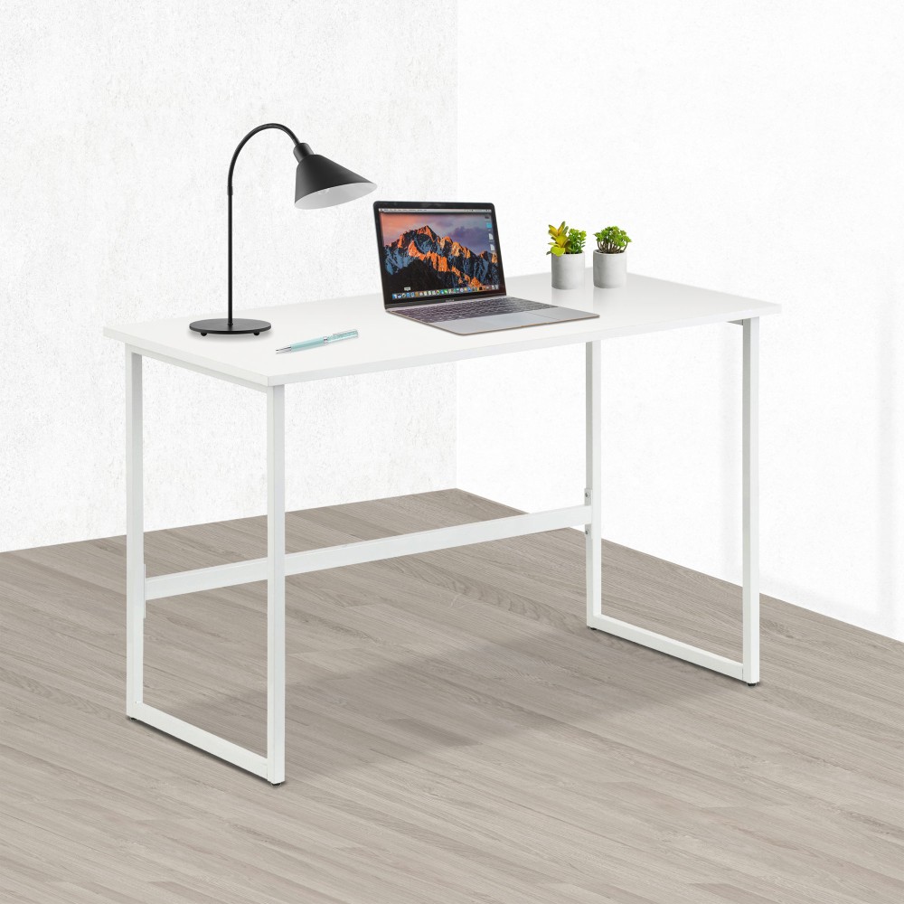 White Multifunctional Computer Desk - TECHLY - ICA-TB 3545W-1