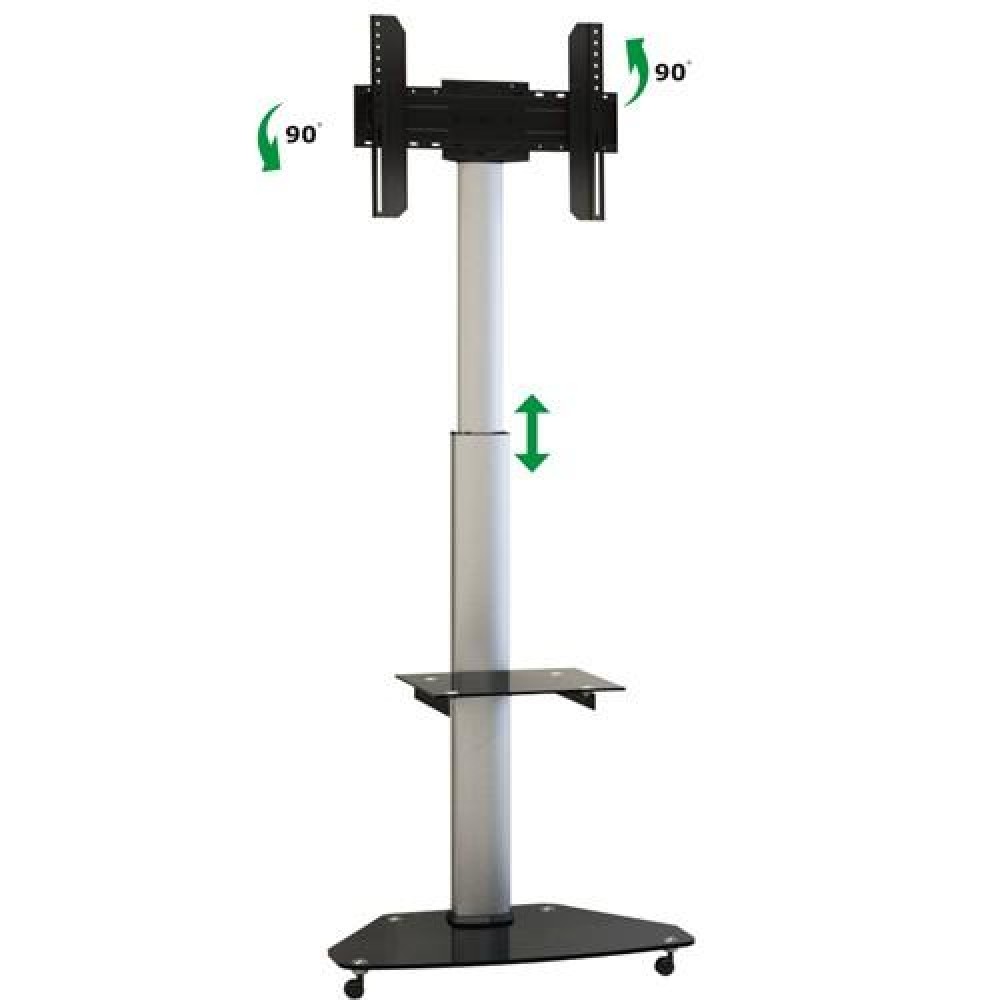 37"-70" Floor Stand with Shelf LCD / LED / Plasma - TECHLY - ICA-TR3
