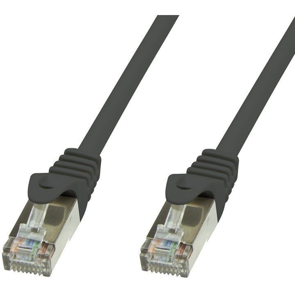 Copper Patch Cable Cat.6 Black SFTP LSZH 0.5m - TECHLY PROFESSIONAL - ICOC LS6-005-BKT