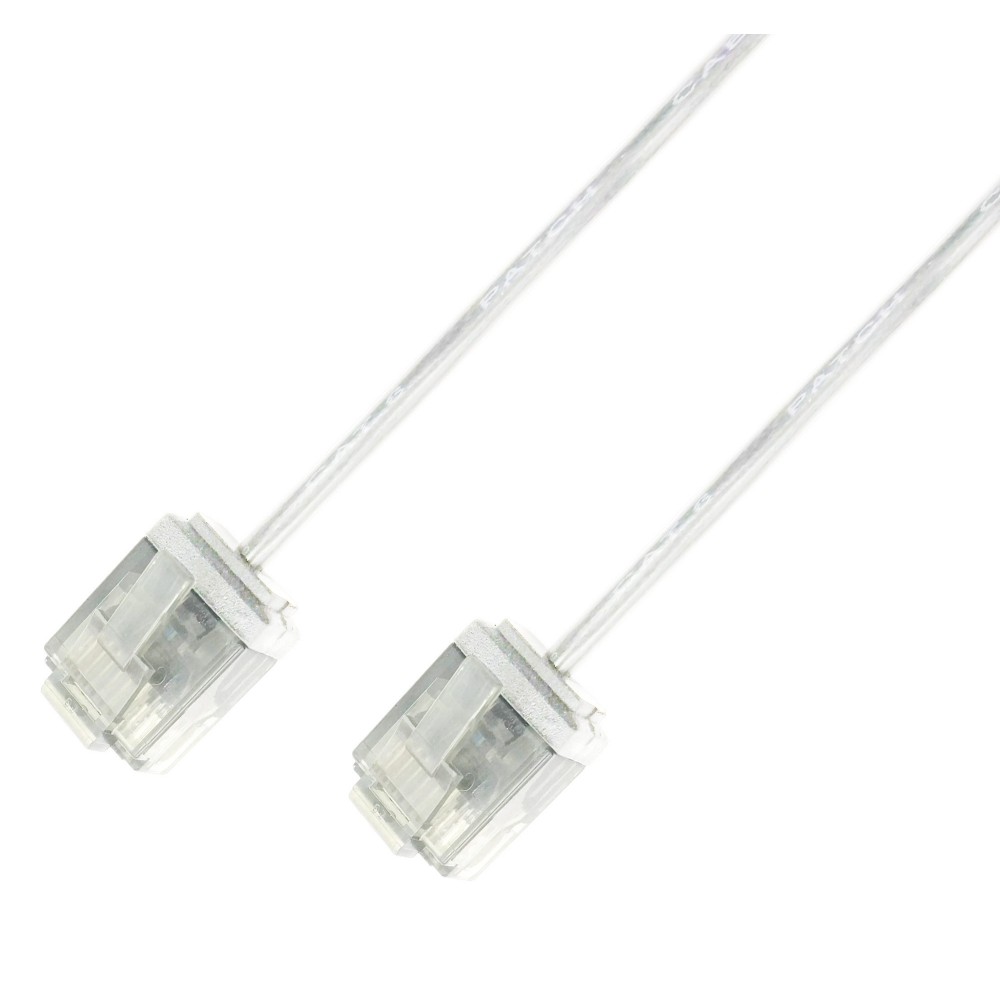 Network Cable Patch Ultra Slim Copper Cat.6 White UTP 0,5 m - Techly Professional - ICOC U6-SLIM-005T-1