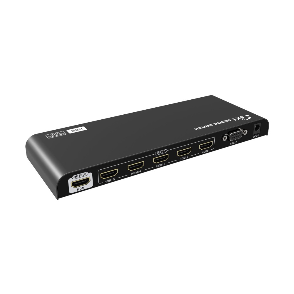 Switch HDMI 2.0 5 ports HDR  - TECHLY NP - IDATA HDMI2-4K51HDR-1