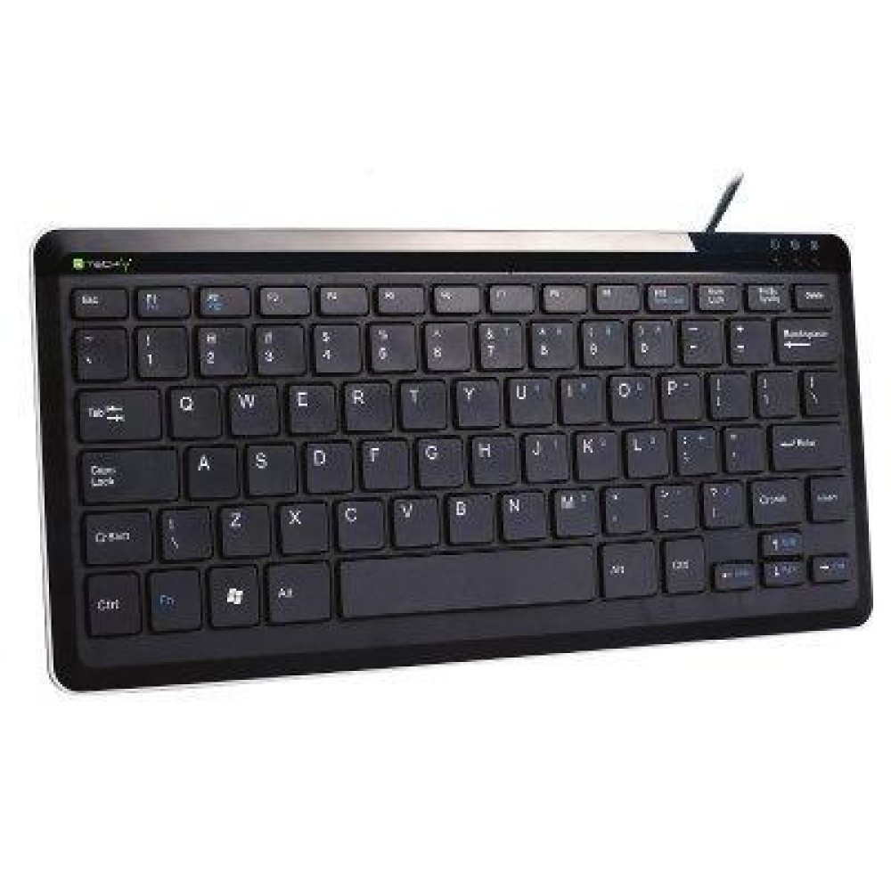 PS2/USB Compact Keyboard Black KB-200 - TECHLY - IDATA KB-200-1