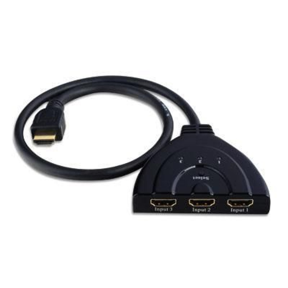 Bidirectional HDMI Switch 3 ports, 1080p, 3D - TECHLY - IDATA HDMI-3BI