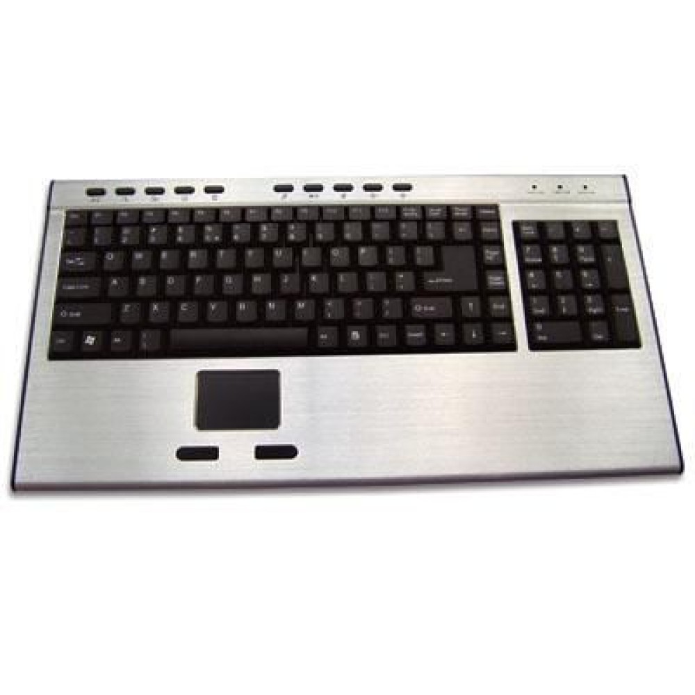 Aluminum Keyboard with Touchpad and Numeric Keypad - TECHLY - IDATA KB-223T