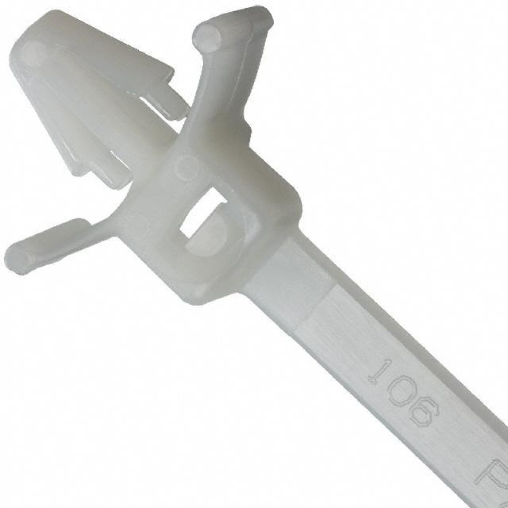 Cable Ties Clip 200x4,8mm with Quick Coupling Nylon 100 pcs White - TECHLY - ISWTW-20048A-1