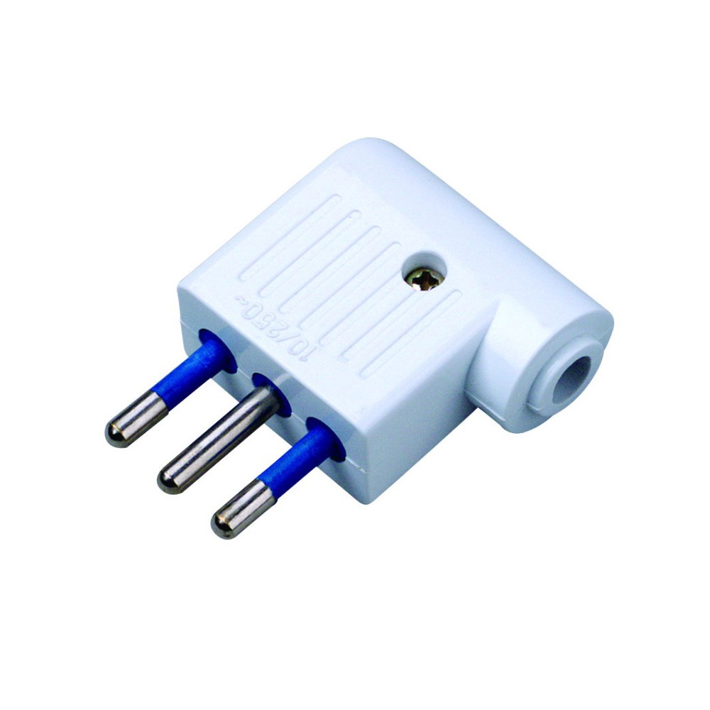 Flat plug 2P + T 10A - TECHLY - IPW-SP10-W9A-1