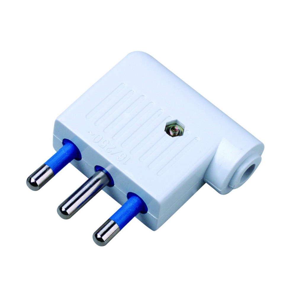 Flat plug 2P + T 16A - TECHLY - IPW-SP16-W9A-1