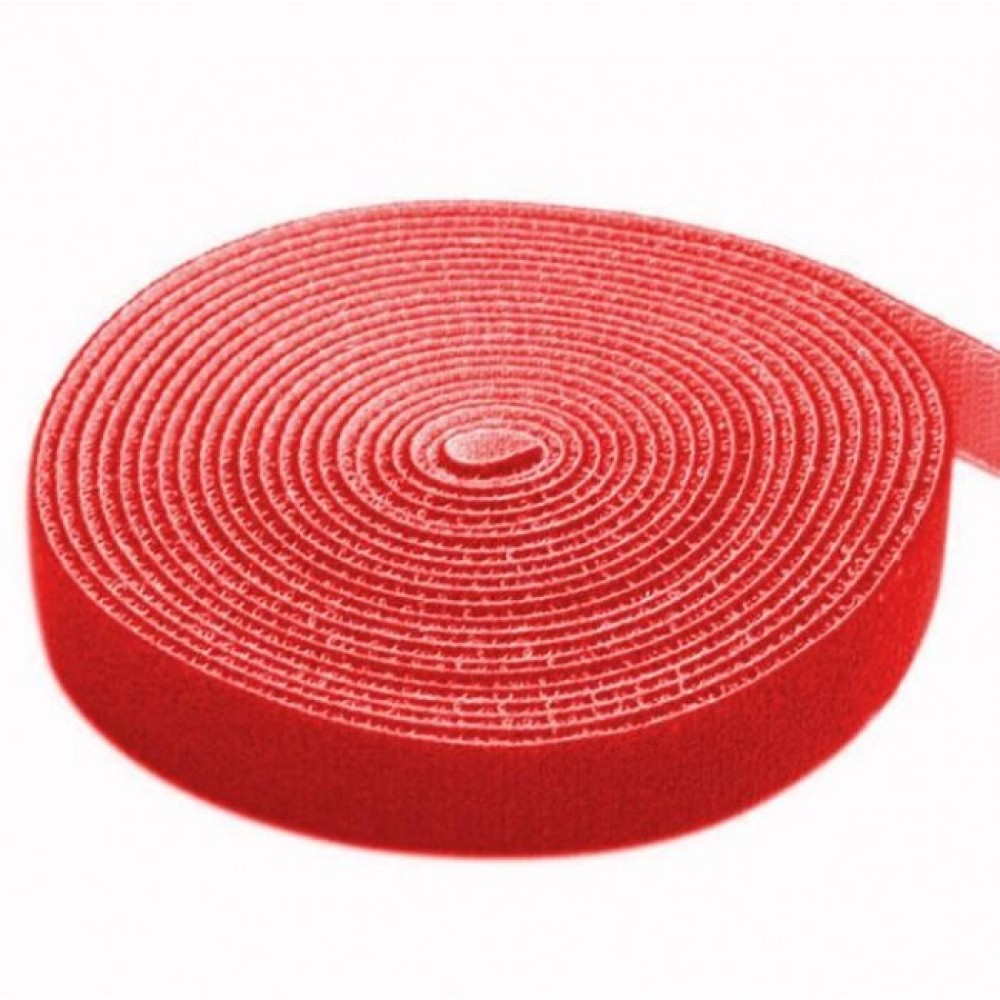 Velcro Roll Cable Management Length 4m Width 16mm Red - Techly - ISWT-ROLL-164RETY-1