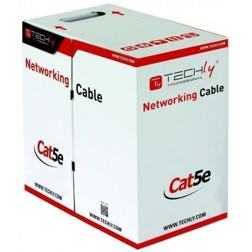 F/UTP Cable Cat.5E CCA 305m Solid Outdoor Black - TECHLY PROFESSIONAL - ITP8-RIS-0305LO-1