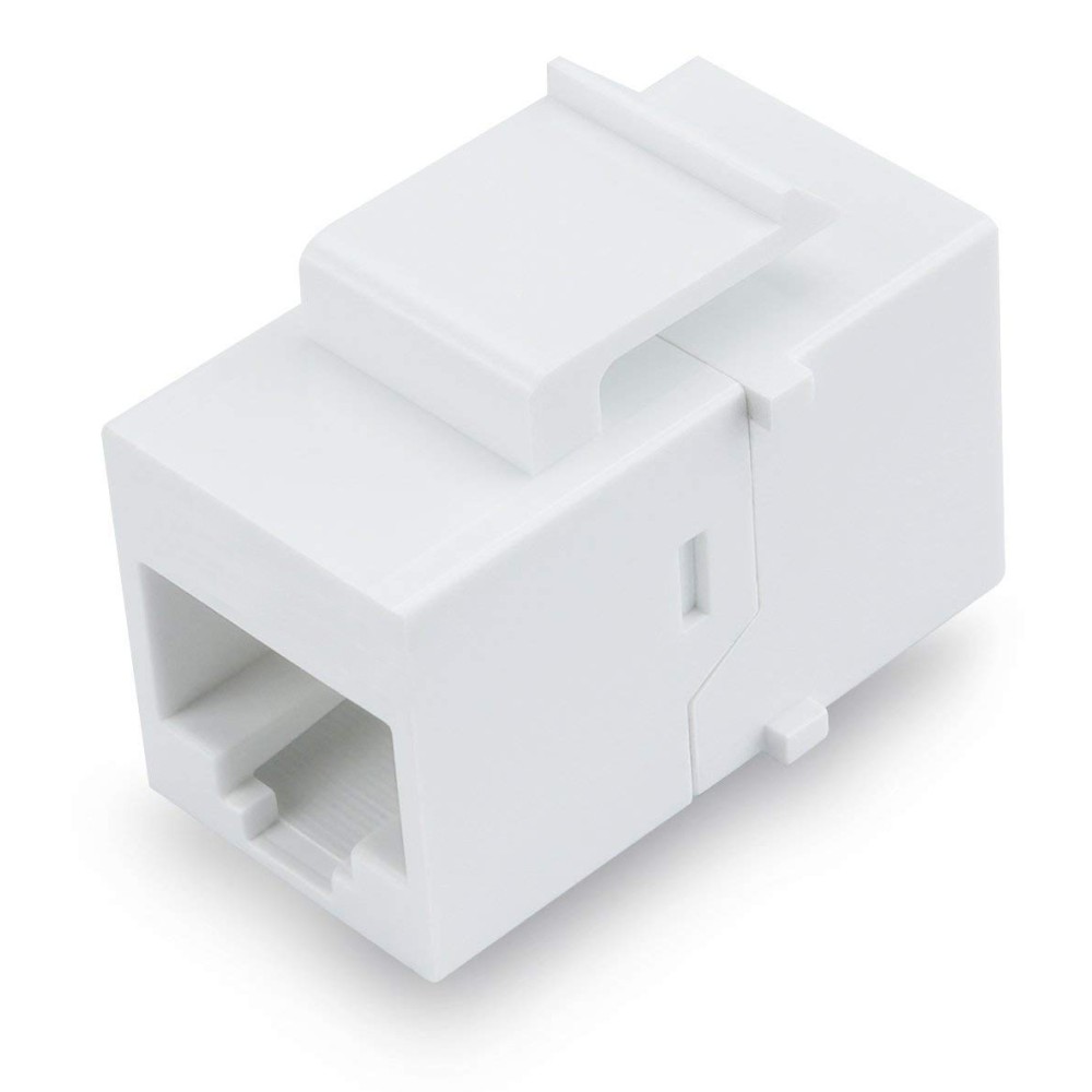 RJ45 Keystone Coupler F/F Cat.5E UTP White Keystone adapters and