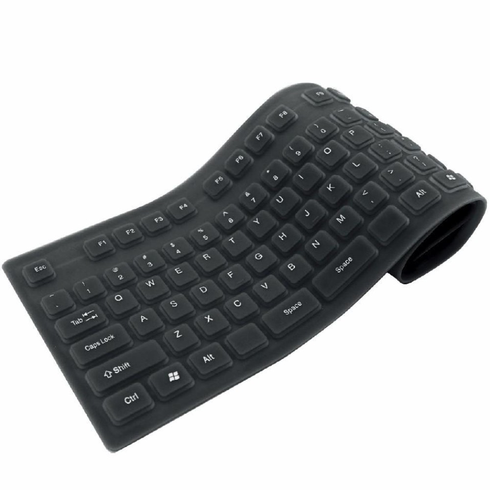 Flexible USB / PS2 Silicone Keyboard - TECHLY - IDATA KB-R109L