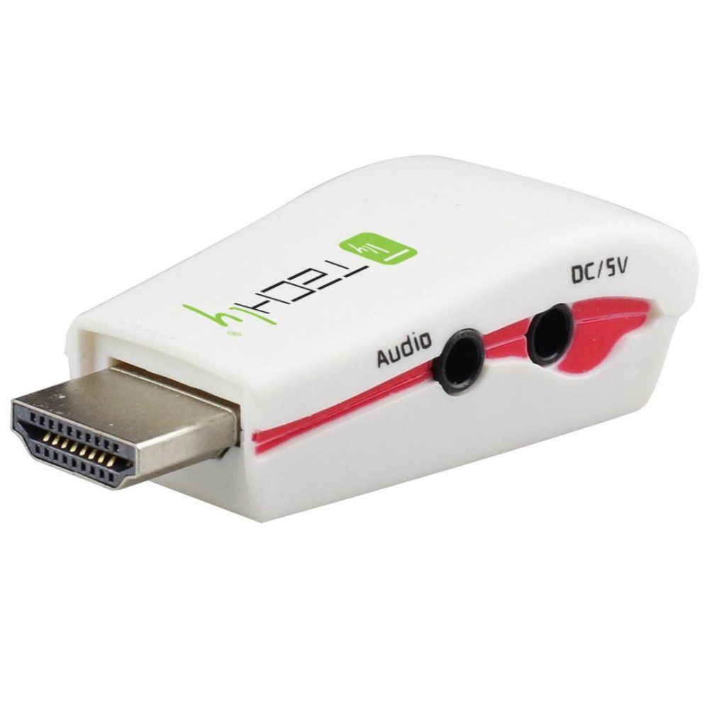 HDMI to VGA Converter Adapter with Audio - TECHLY - IDATA HDMI-VGA2MA