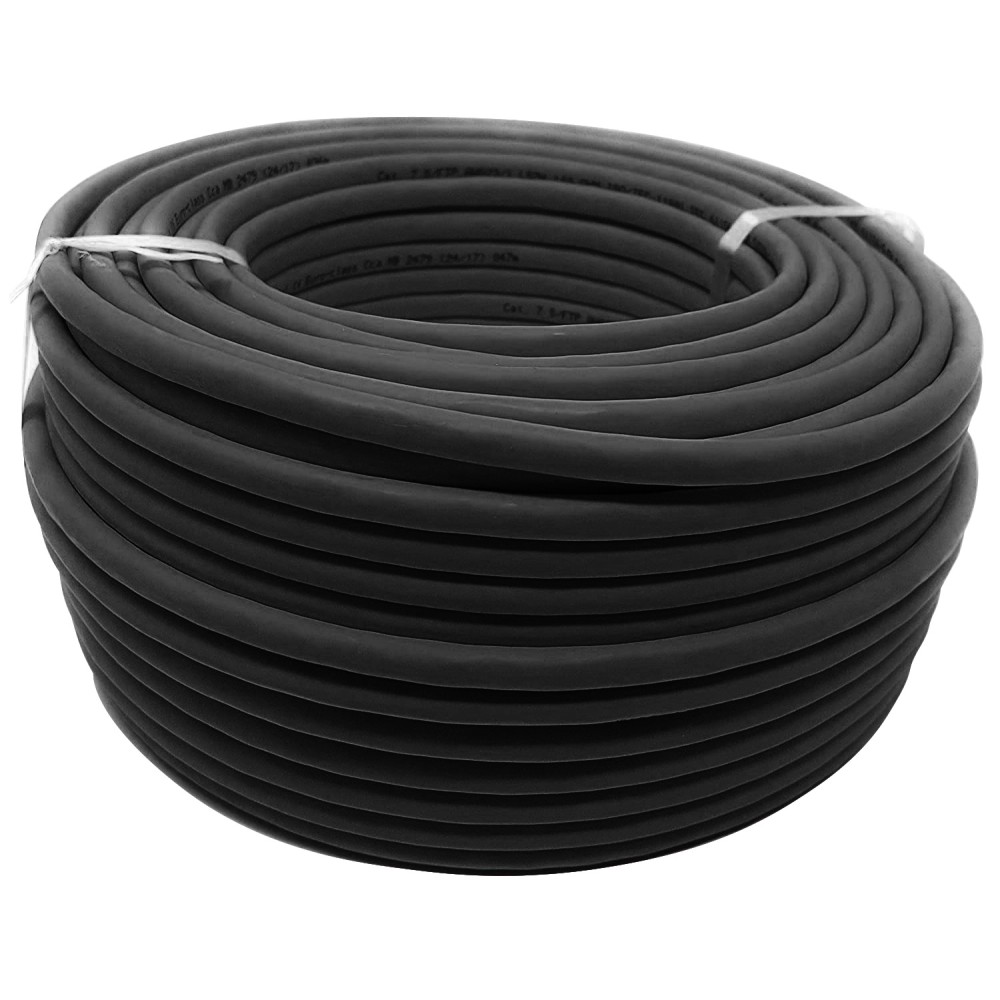U/UTP Roll Cable Cat.6 CCA 100m Solid Outdoor Black - TECHLY PROFESSIONAL - ITP6-CCA-0100-GYO-1