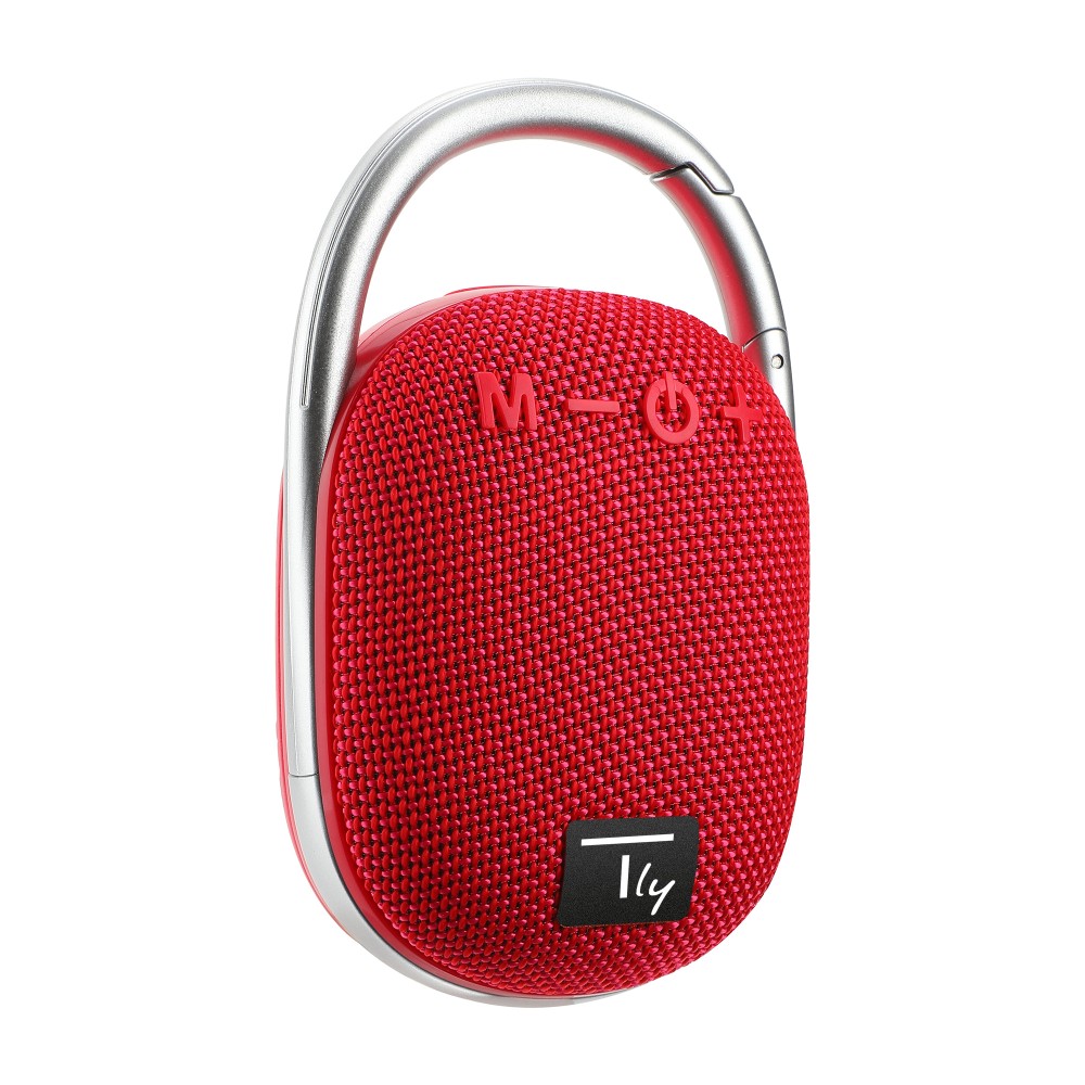 Mini Wireless Speaker BT V5.3 Speaker LED Light Handsfree TF USB Red - TECHLY - ICASBL321RE