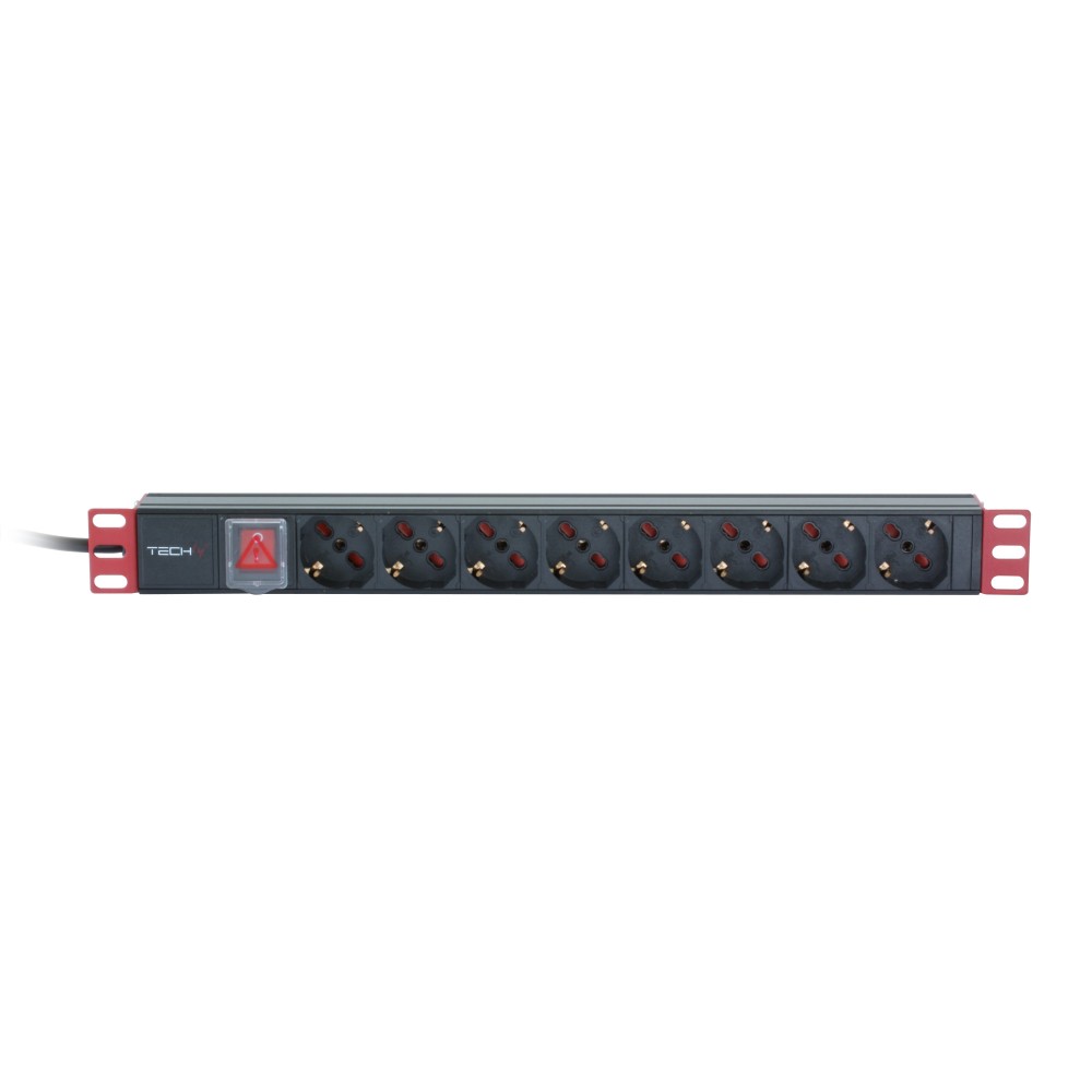 Rack 19" Power Strip 8 Outlet Italian Plug 1U Cable 3m - TECHLY PROFESSIONAL - I-CASE STRIP-81U3-1
