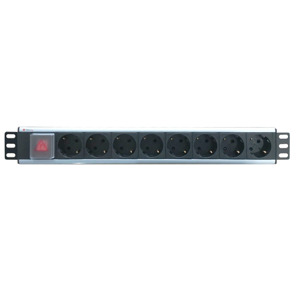 Rack 19" PDU 8 Outlets Schuko with switch - TECHLY PROFESSIONAL - I-CASE STRIP-18SH-1