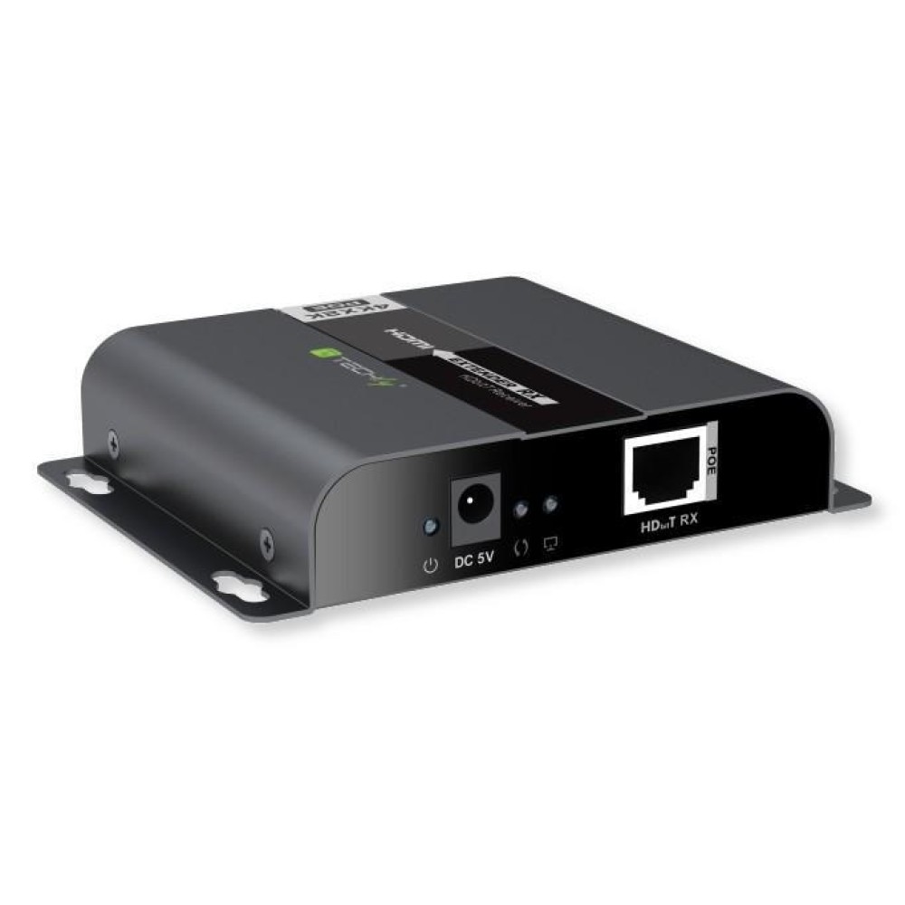 Additional HDMI Extender Receiver HDbitT PoE 4K UHD IR Cat.6 120m - Techly Np - IDATA EXTIP-3834KPR