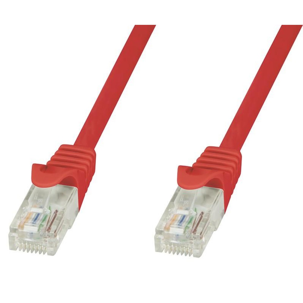 Network Cable Patch in CCA Cat.6 UTP 10m Red - TECHLY PROFESSIONAL - ICOC CCA6U-100-RET