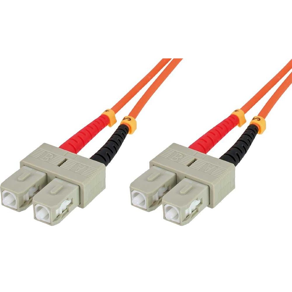 SC/SC Multimode 50/125 OM2 2m Fiber Optics Cable - TECHLY PROFESSIONAL - ILWL D5-B-020