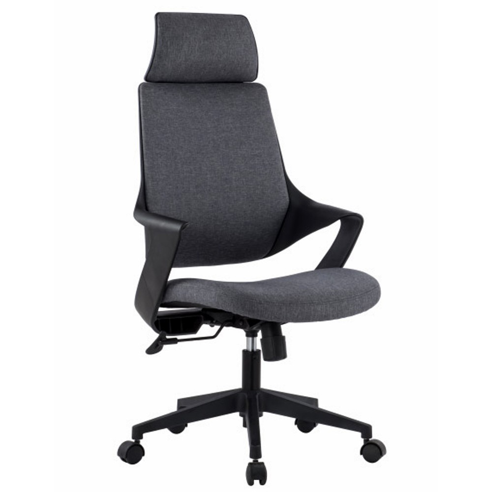 Office Chair with High Modern Design Back Grey  - TECHLY - ICA-CT MC017