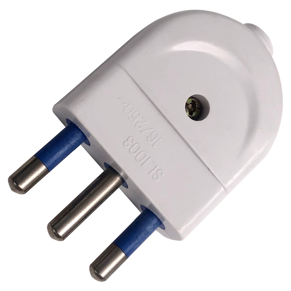 Italian Plug 16A White - TECHLY - IPW-IC119-1