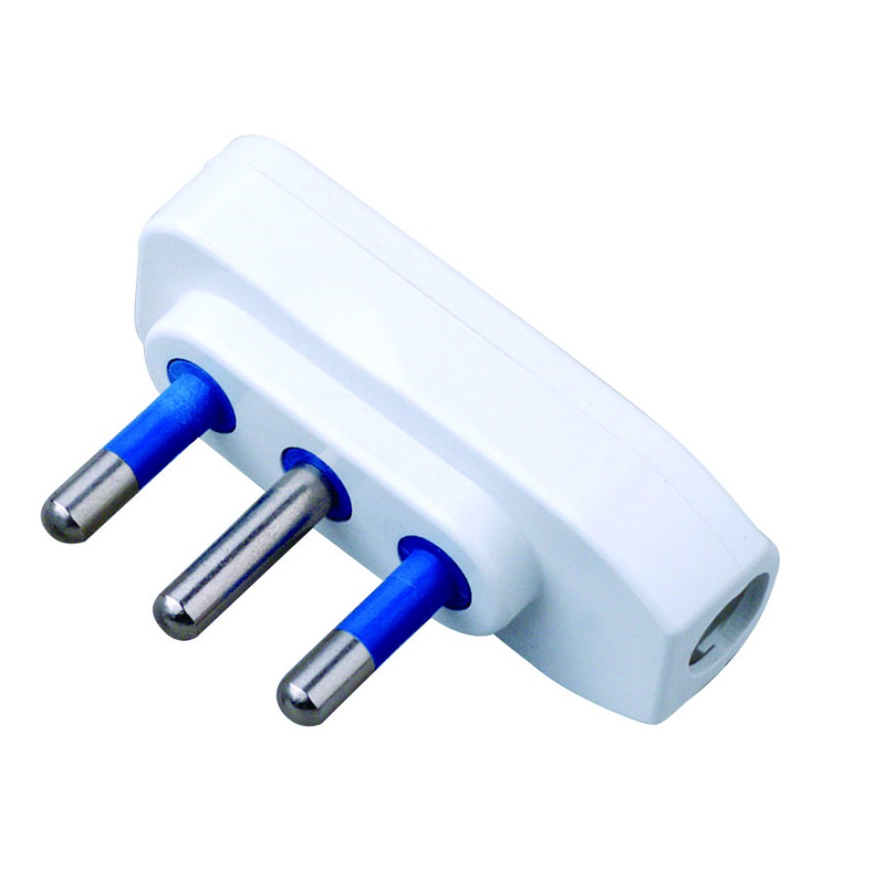 Low Profile Plug 2P + E 16A White - TECHLY - IPW-SP16-WH9-1