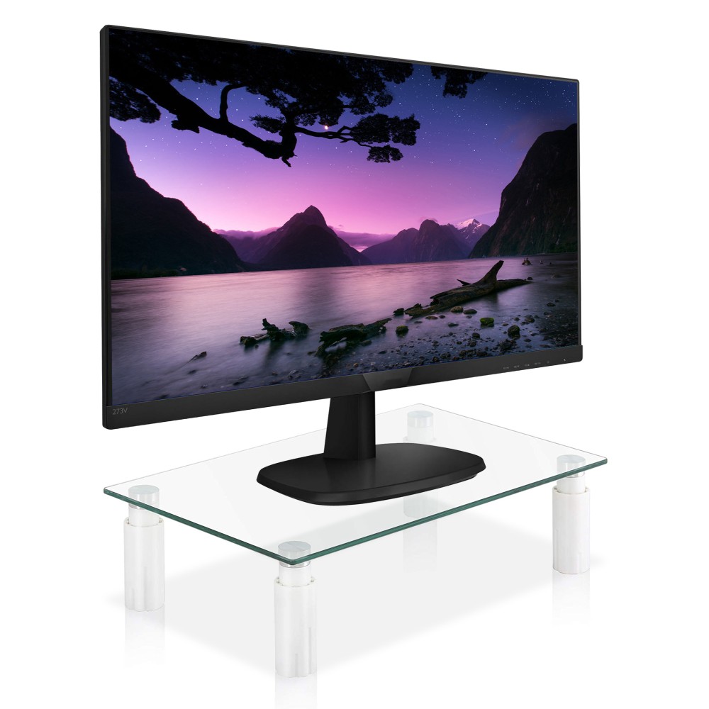 Glass Stand for Monitor / Laptop - TECHLY - ICA-MS 461E-1