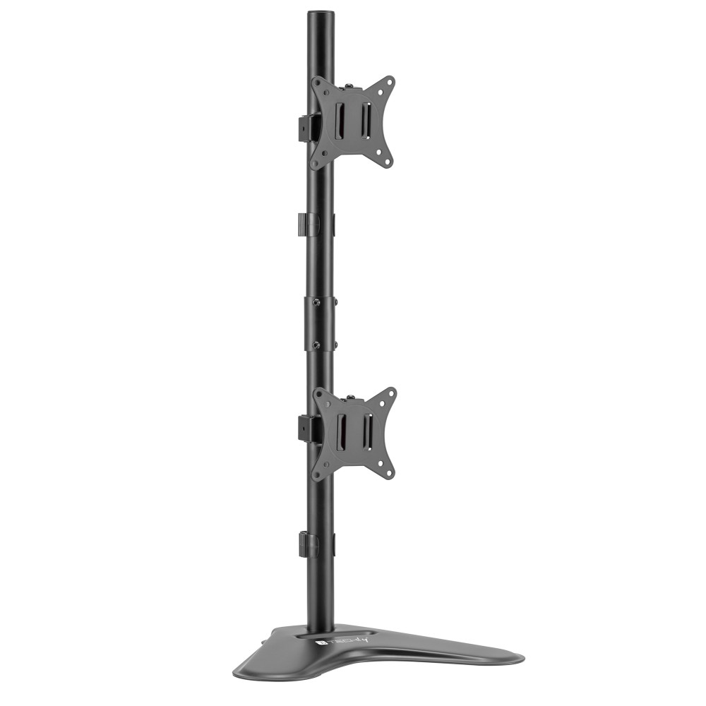 Desk Stand 2 Monitors 17-32" with Base and Smartphone Support - TECHLY - ICA-LCD 2520V2