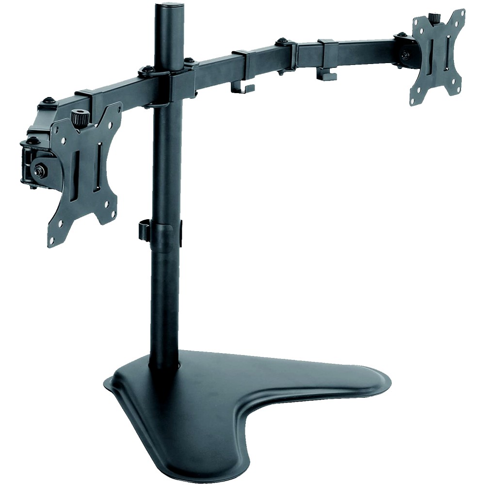 Double Joint Monitor Arm for 2 Monitors 13-32" with base - TECHLY - ICA-LCD 2524-1
