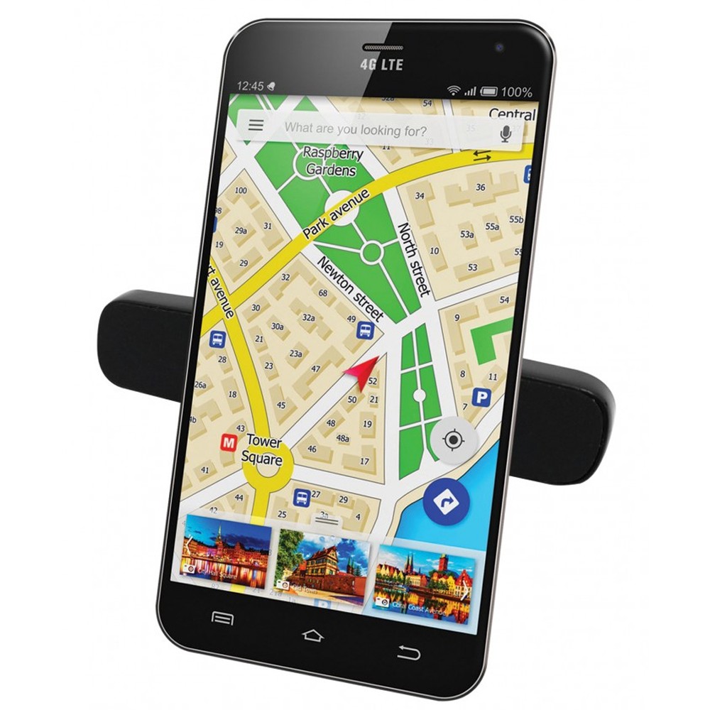 Dual-clip Car Air Vent Magnetic Mount for Smartphone - TECHLY - I-SMART-UNIDUA