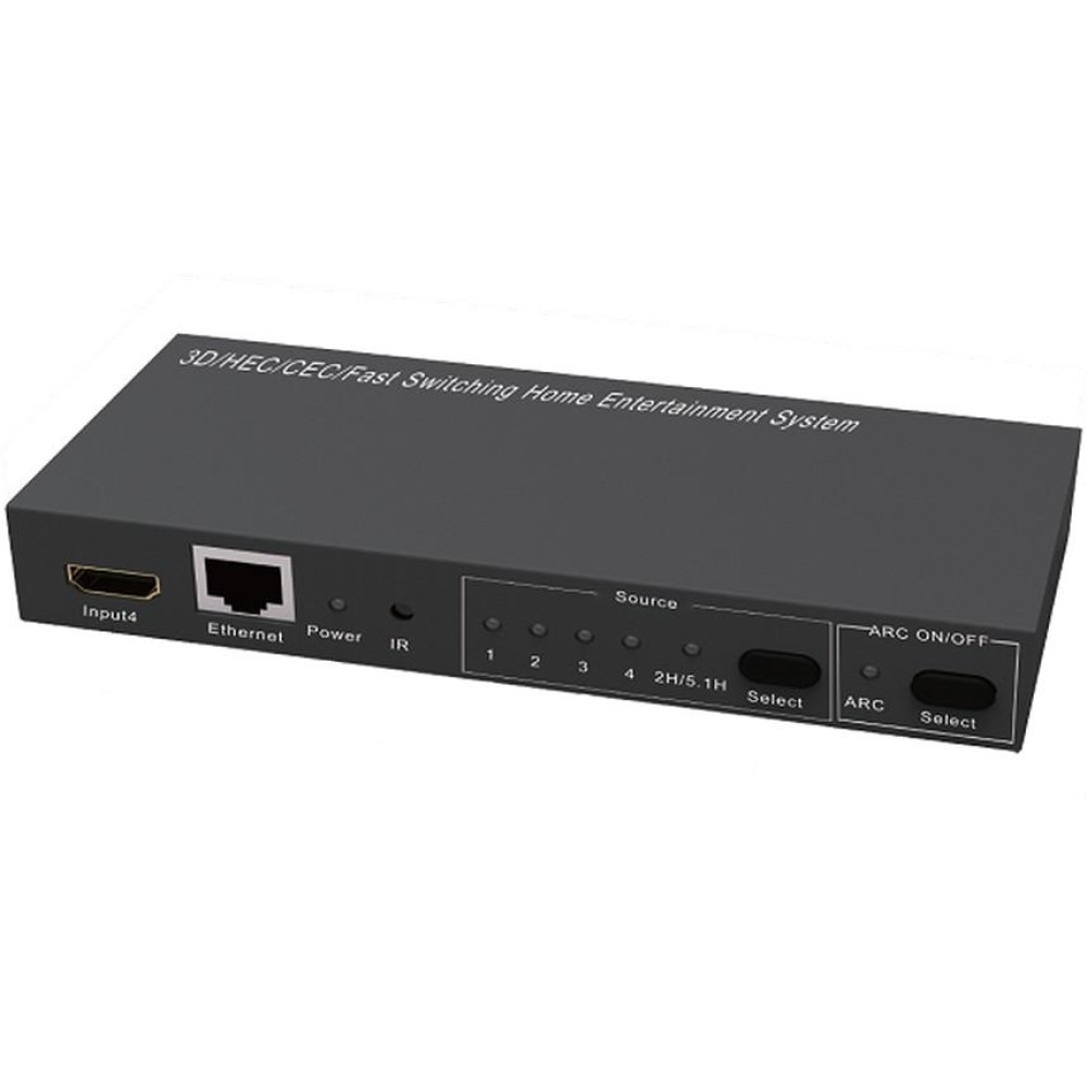 4 Input 1 Output HDMI Switch with Remote Control - Techly Np - IDATA HDMI-U4000U-1