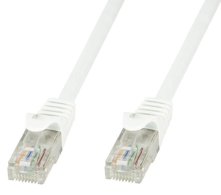 Network Patch Cable Cat.5E in CCA UTP 3m White Patch cables Category