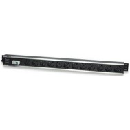 Rack 19" PDU 12 outputs with circuit breaker for vertical installation  - TECHLY PROFESSIONAL - I-CASE STRIP-12A