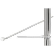 Cable Tie Nylon Patch 370x3,6mm 100pcs White - TECHLY - ISWT-36037