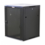 Wall Rack Cabinet 19" 12 units D450 to Assemble Black - Techly Professional - I-CASE FP-2012BKTY