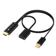 HDMI™ to Displayport Converter Adapter with USB 4K 60Hz - Techly - ICOC HDMI-DP12A60