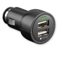 Adapter 2p USB 3100 mAh for Car Cigarette Lighter Socket - TECHLY - IUSB2-CAR-ADP312