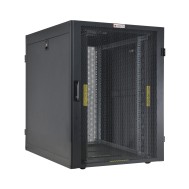 NetRack Cabinet 19" 600x1000 24 Units Vented ports Black in Flat Pack  - TECHLY PROFESSIONAL - I-CASE FP-24VTBK2