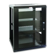 Audio Video Rack Cabinet 19" 15U 600x600 Black - TECHLY PROFESSIONAL - I-CASE AV-2115BKTY