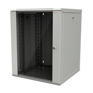 19" Wall Rack Cabinet 15 Units Depth 450 Not Assembled Grey - TECHLY PROFESSIONAL - I-CASE FP-2016GTY