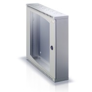 19" Flat Wall Rack Cabinet d.30cm 6 units single section Gray - TECHLY PROFESSIONAL - I-CASE EC-0630G