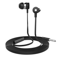 Stereo Earphones In-Ear with Microphone Black - Techly - SB-HP A1BKTY