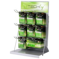 Desk Exhibitor Stand for Batteries h. 50cm - TECHLY - I-TLY-BATTERY1