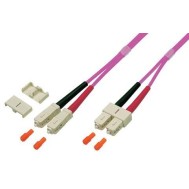 Multimode 50/125 OM4 Fiber Optic Cable SC/SC 20m  - TECHLY PROFESSIONAL - ILWL D5-B-200/OM4
