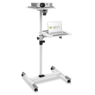 Trolley Support for Projector Beamer Notebook PC Adjustable Shelves - TECHLY - ICA-TB TPM-6