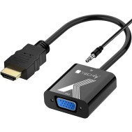 Converter Cable Adapter HDMI™ to VGA 1920x1200@60Hz with 3.5" Audio - TECHLY - IDATA HDMI-VGA2AP