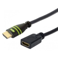 HDMI High Speed with Ethernet Extension Cable 4K 30Hz M/F 1.0 m - TECHLY - ICOC HDMI-4-EXT010