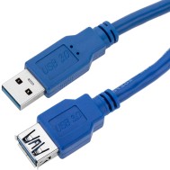 Extension USB 3.0 Cable A Male / A Female 1m Blue - TECHLY - ICOC U3-AA-10-EX
