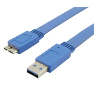 USB 3.0 Superspeed A male/MIC B male 1m FLAT Cable - TECHLY - ICOC MUSB3-FL-010